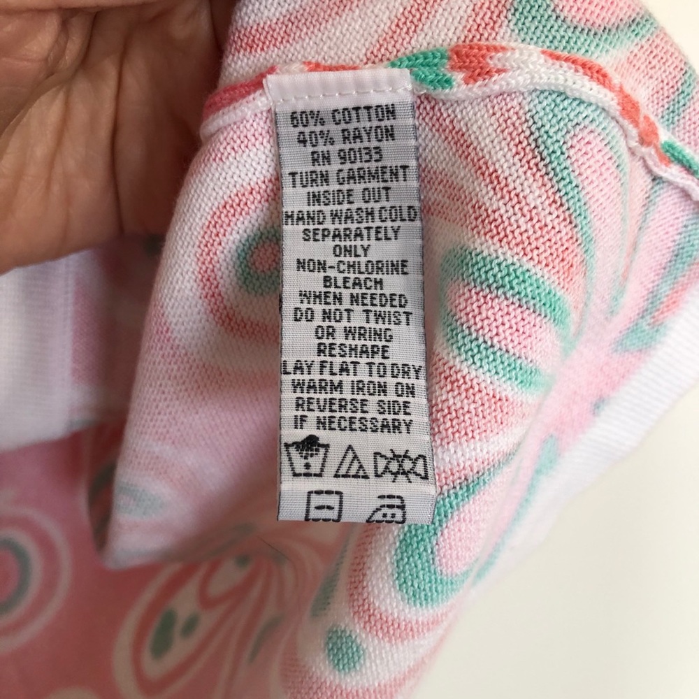 NWT Bob Mackie Floral Mod cardigan Pink Small - Picture 11 of 11